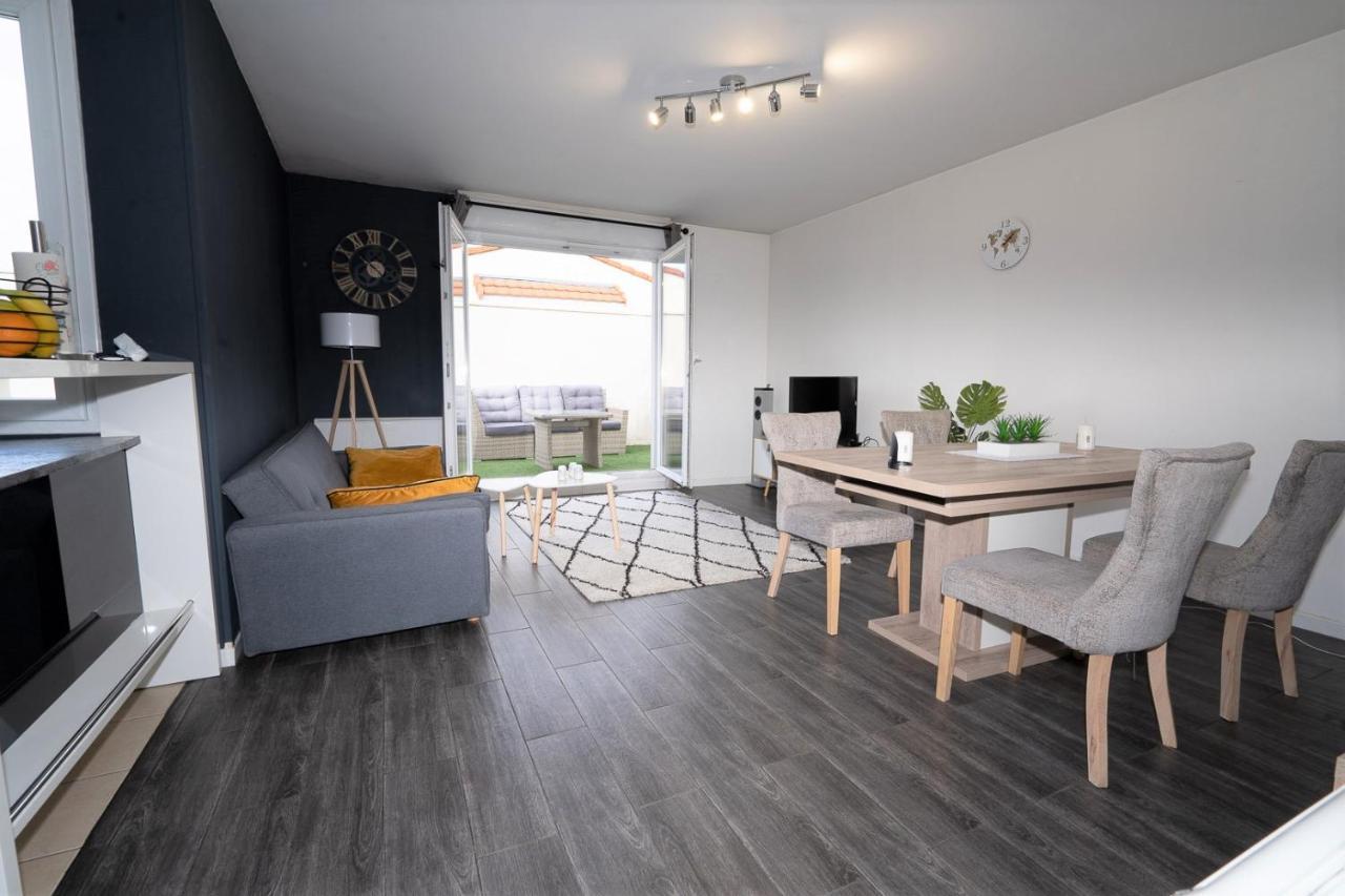 T3-Rare-2 Chambres-Parking Gratuit-2 Terrasses-Netflix-Proche Paris-La Defense Аржантьой Екстериор снимка